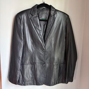 Vintage Lauren Ralph Lauren Embossed Leather Jacket